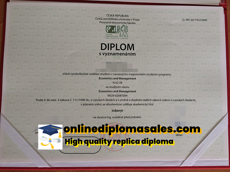 Buy Česká zemědělská univerzita v Praze fake diploma.