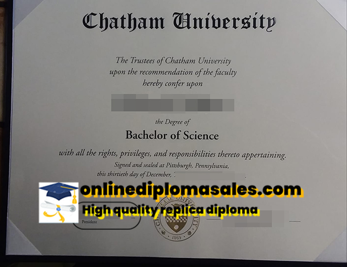 Buy Chatham University degree certificate online.