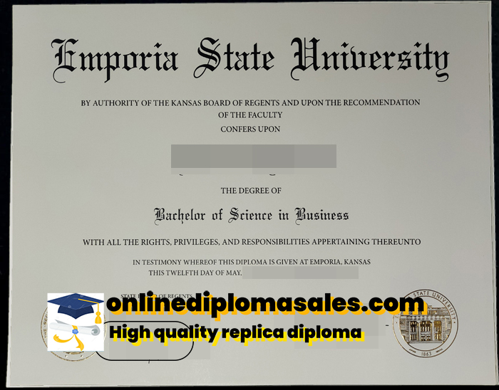 Where to buy Emporia State University degree certificate?