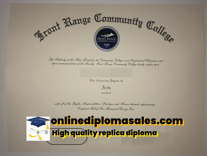 Buy Front Range Community College fake diploma online.