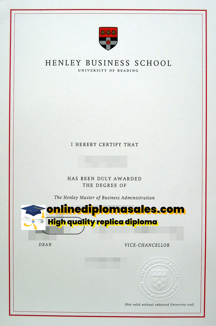 Where can I order a henley business school degree?