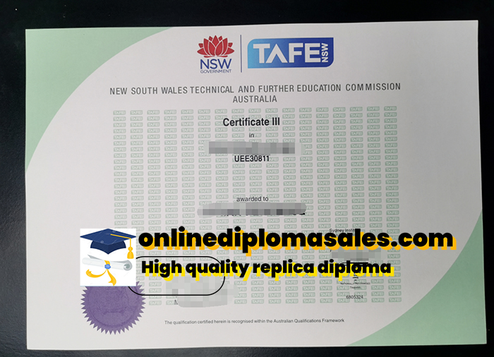 How to order a TAFE NSW certificate, how to buy a TAFE NSW diploma.