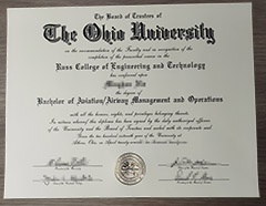 Where to order Ohio University degree certificate?