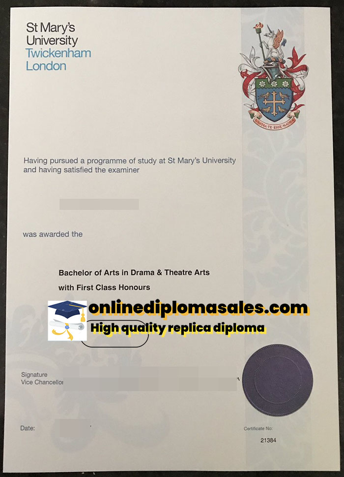 St Mary's University degrees for sale online.