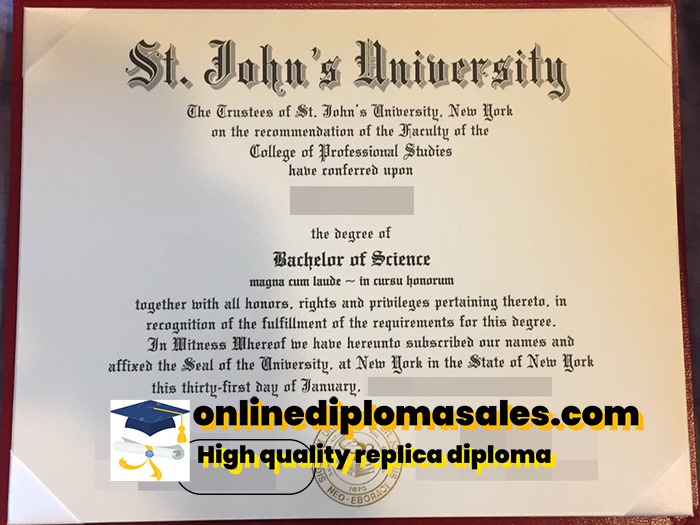 Sell ​​st. john's university fake diploma online.