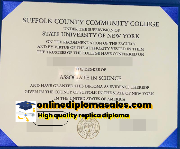 How to buy suffolk county community college degree certificate.