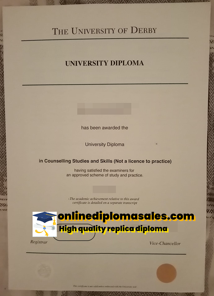 How to order a university of derby diploma?