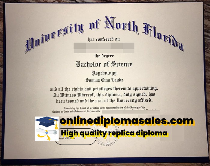 Order university of north florida degree certificate online.