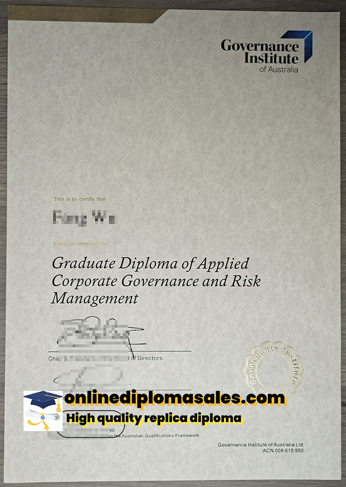 Sell ​​Governance institute of australia certificates online.