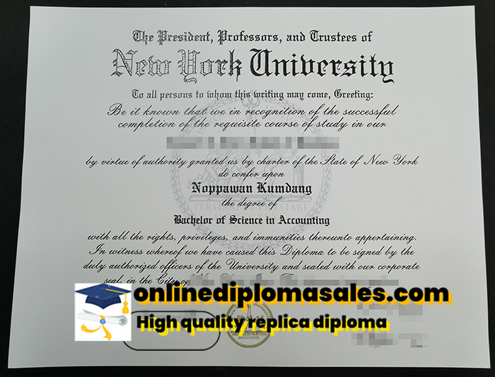 Sell fake New York University diploma online.